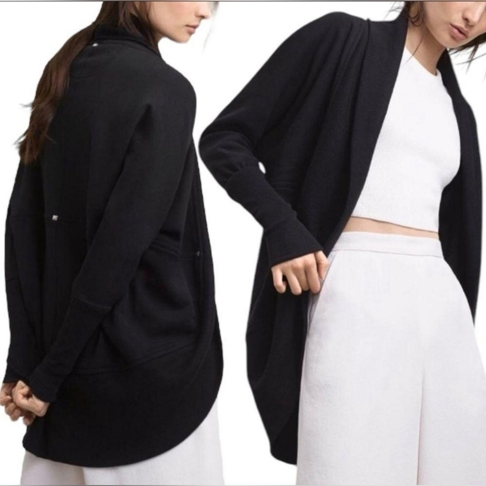 Aritzia Wilfred Diderot Cocoon Sweater Black Studded Detail Size S
